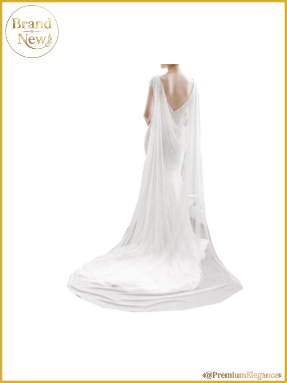 Cathedral Tulle Bridal Veil Cape Wrap Shawl Wedding